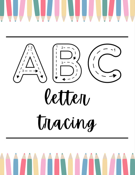 Alphabet Letter Tracing Sheets for Kids - Perfect for Early Learning and Fine Motor Skills