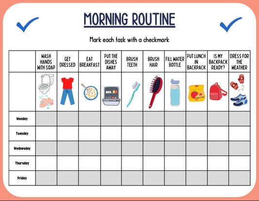 Kids’ Morning Routine Chart – Make Mornings Smooth & Stress-Free