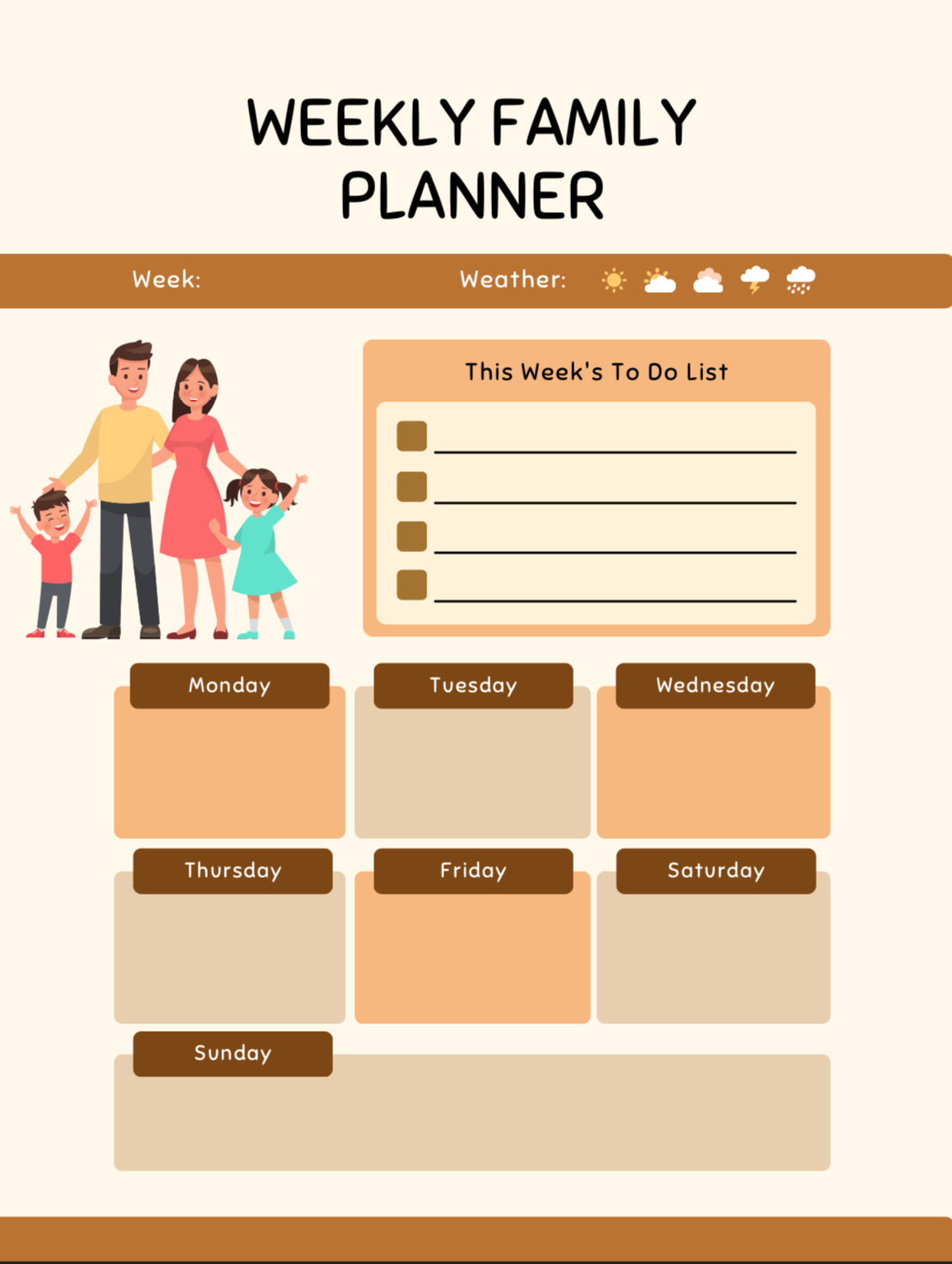 Weekly Family Planner – Stay Organized and Connected